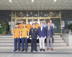 진주소방서, 경남 관계인 소방훈련 경진대회 ‘최우수’ 현판식 개최