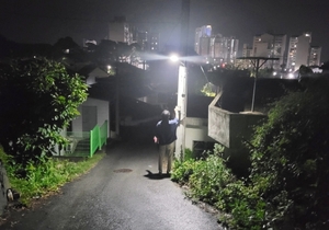 함양군, 야간보행취약지역 태양광 LED조명 설치